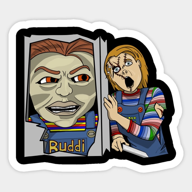 Here's (New) Chucky Sticker by Slightly Animated